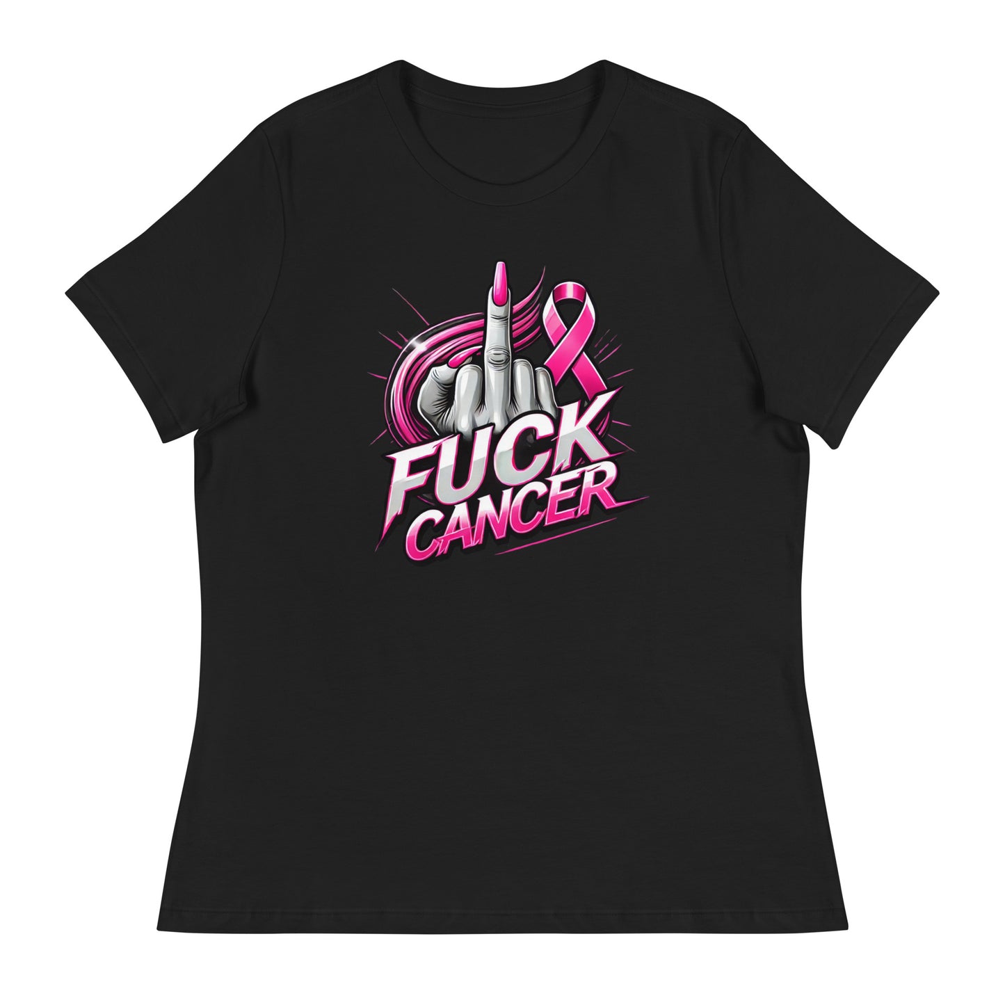 F Cancer Women's Middle Finger