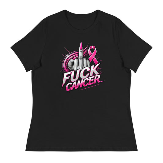 F Cancer Women's Middle Finger