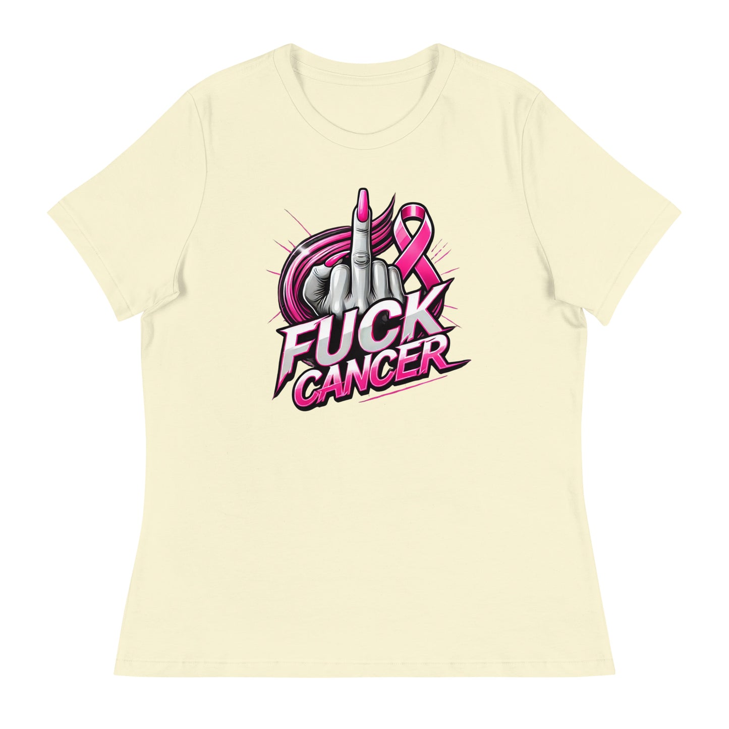 F Cancer Women's Middle Finger